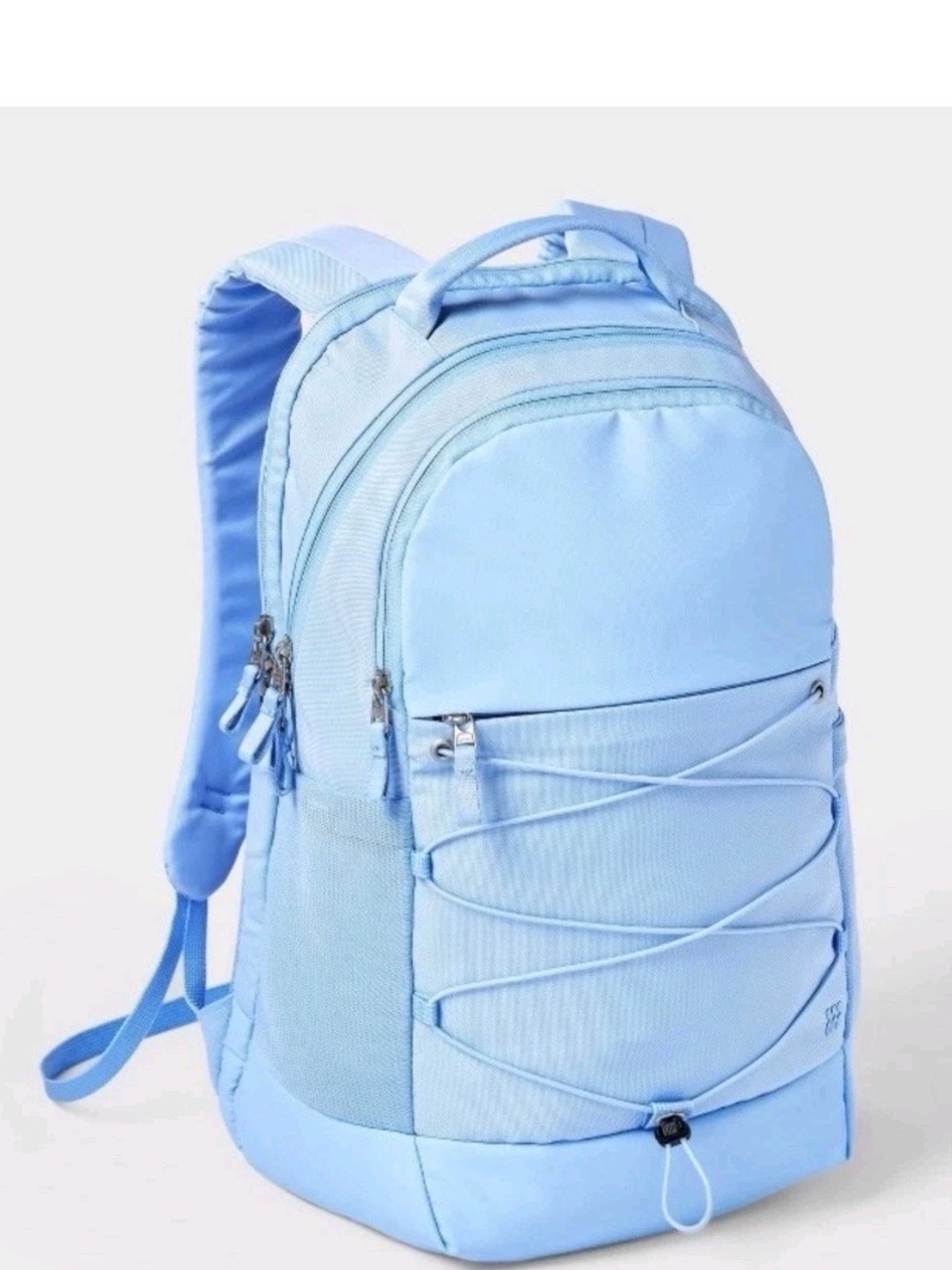 All In Motion 17.5 In Light Blue Water Resistant Everyday Backpack Bookbag